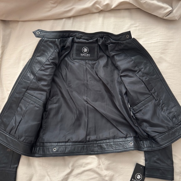 Women’s Black Genuine Leather Moto Jacket – Whet Blu – Size S (NWT) - Picture 2 of 2